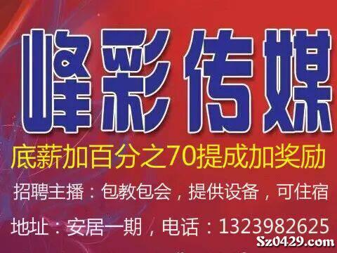 招聘网络主播_直播间网络主播招聘海报